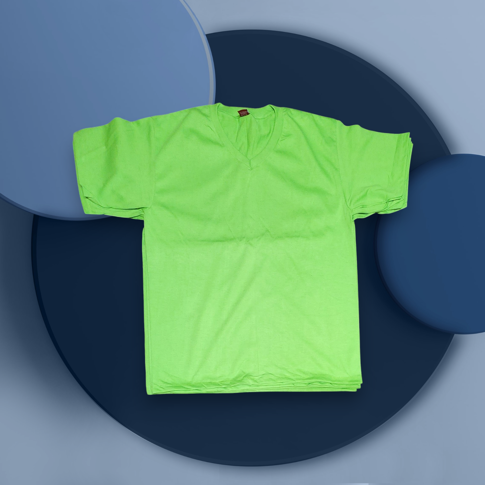 Bright green polycotton T-shirt from Bright & Bold range, customizable with DTF or sublimation printing