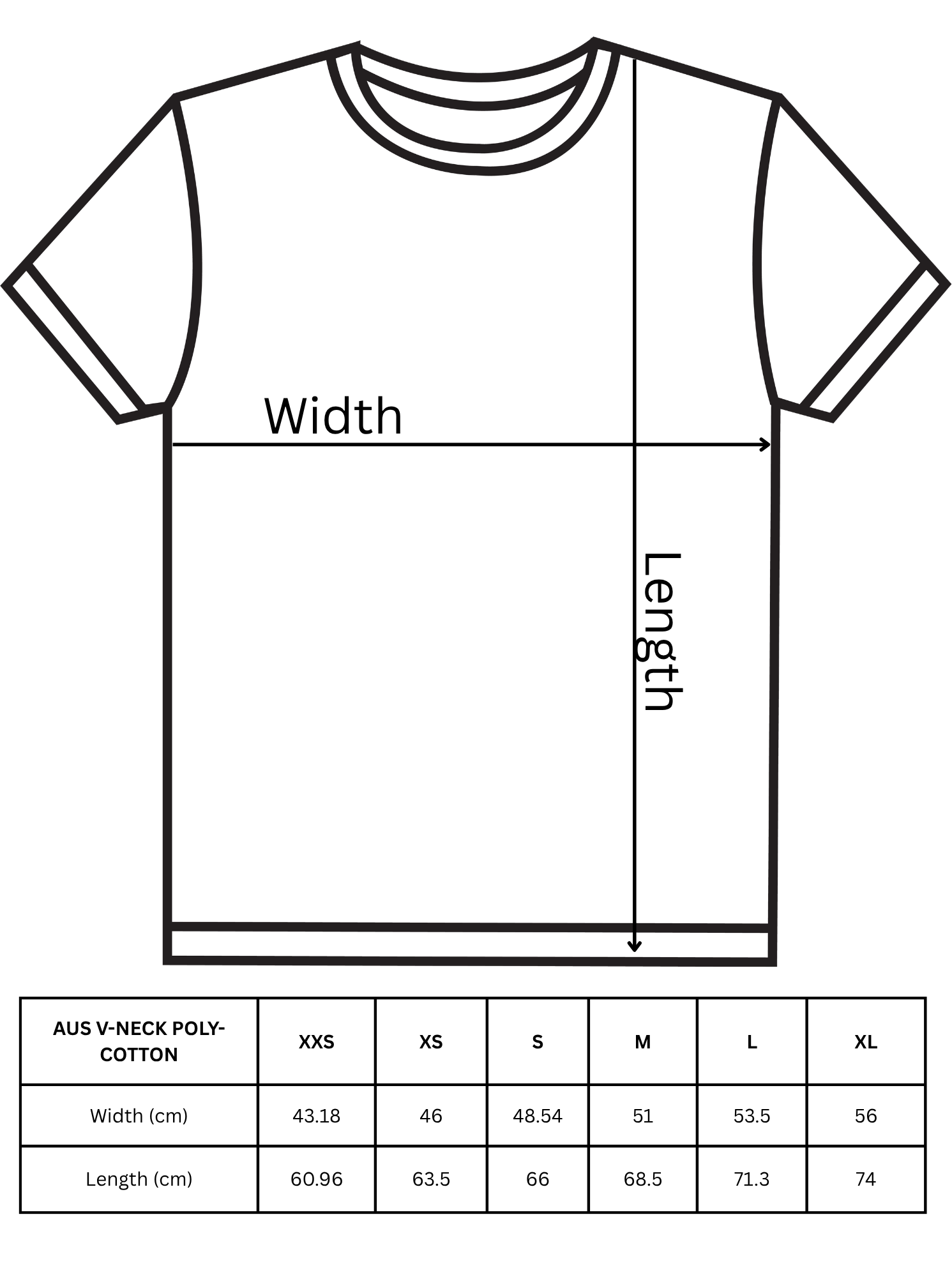 V-Neck T-Shirt Blank – Polycotton | Multiple Colours