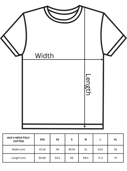 V-Neck T-Shirt Blank – Polycotton | Multiple Colours
