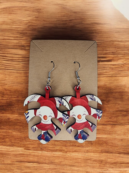 Printed Wooden Earrings