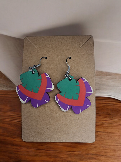 Printed Wooden Earrings