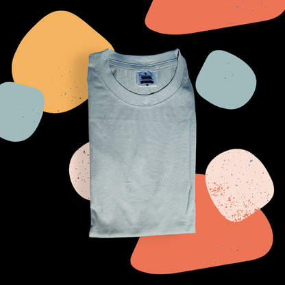 Colour range of Premium 100 percent Cotton T-Shirts on display rack